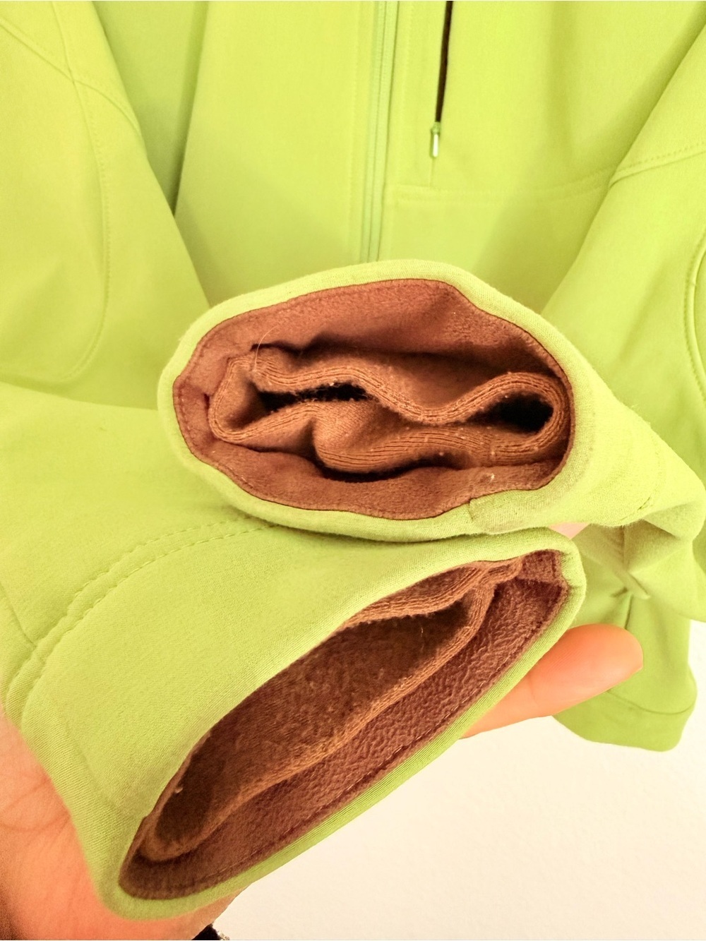The North Face women’ size M Apex vionic 2 lime  Green Softshell Jacket - Picture 5 of 7